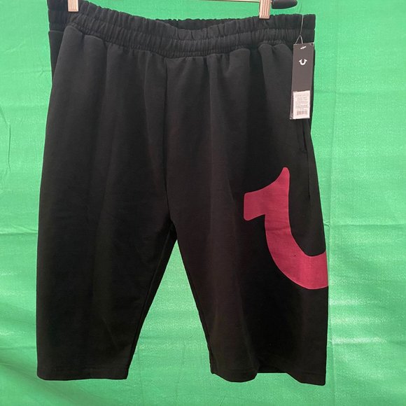 New True Religion men's shorts Logo Buddha cotton - Picture 1 of 1